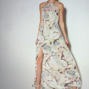 Brand new bright floral chain neck maxi